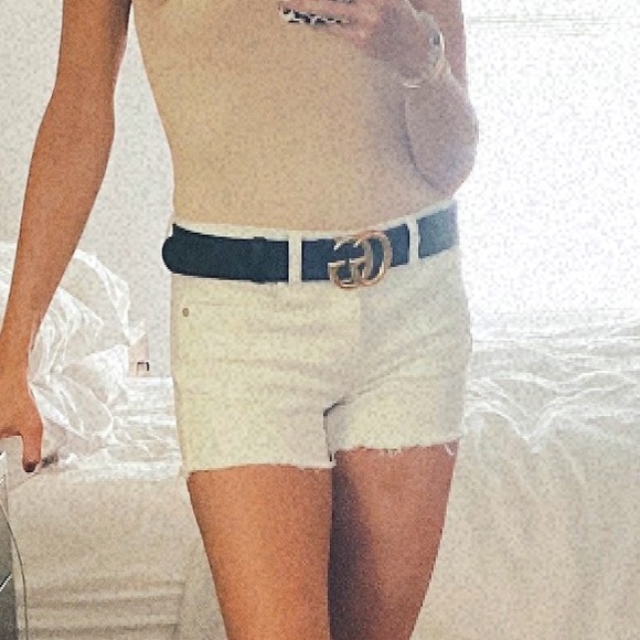 Gucci Double G buckle wide belt, black, Marmont style - Picture 5 of 6